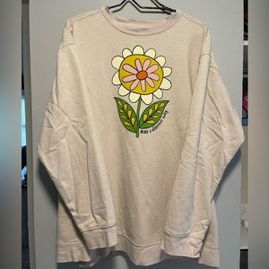 XL Natural Life, cream colored sweater.